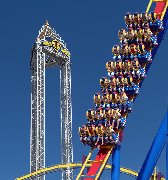 Montaña rusa superman y Lanzadera